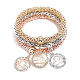 Gold/Silver Bracelet with Pendant Sets (Multiple Options)