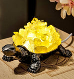 Natural Crystal Turtle Night Lamp Healing Crystal Bedroom Bedside Table Lamp USB Port Home Decor Women Men Gift