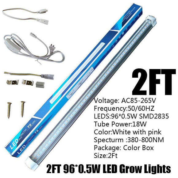 Full Spectrum LED Grow Light LED Grow Tube 2Ft