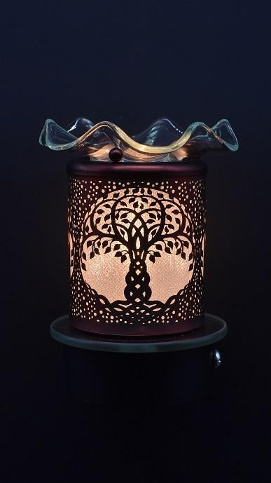 Tree of Life Plug-In Nightlight Oil/Wax Warmer Aroma Lamp