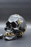 Black Skull with Roses Aroma Lamp