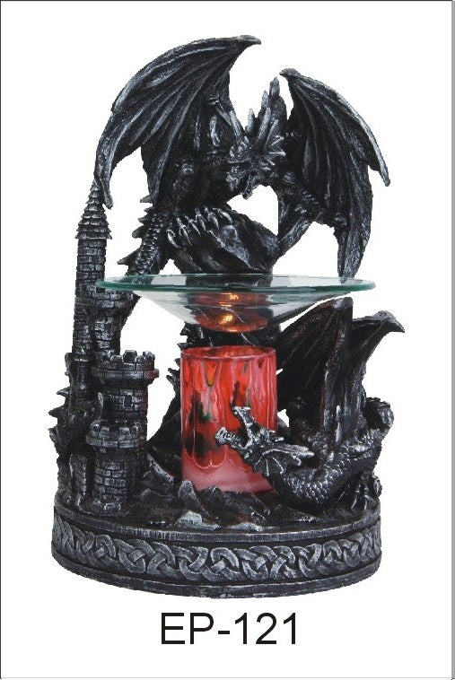 Black or Red Glitter Dragons Aroma Lamp