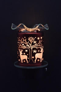 Deer by Tree Plug-In Nightlight Oil/Wax Warmer Aroma Lamp