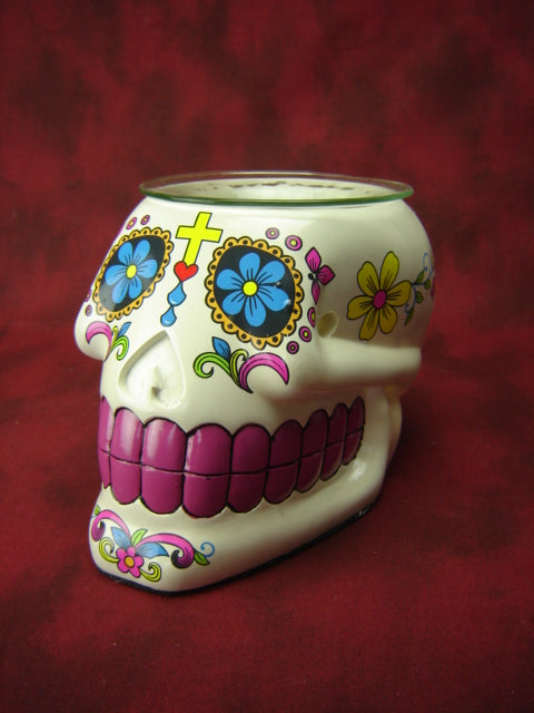 White Sugar Skull Aroma Lamp