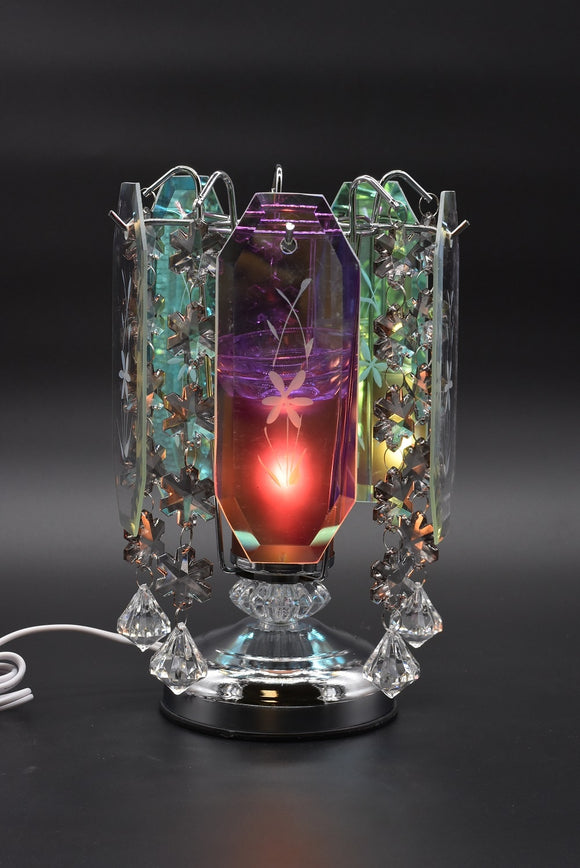 Blue, Pink, Burgundy, or Black Crystal Chandelier Aroma Lamp