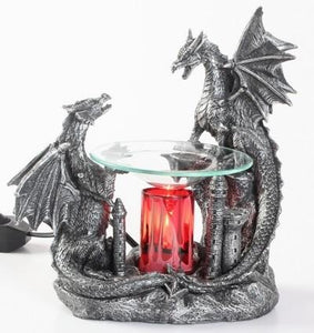 Two Dragons on Castle Aroma Lamp