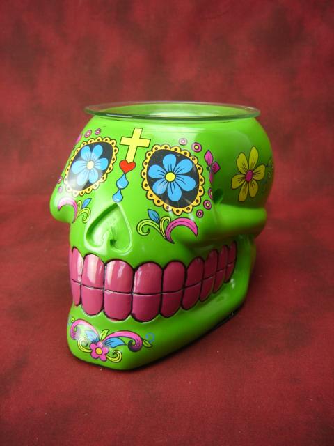 Green Sugar Skull Aroma Lamp