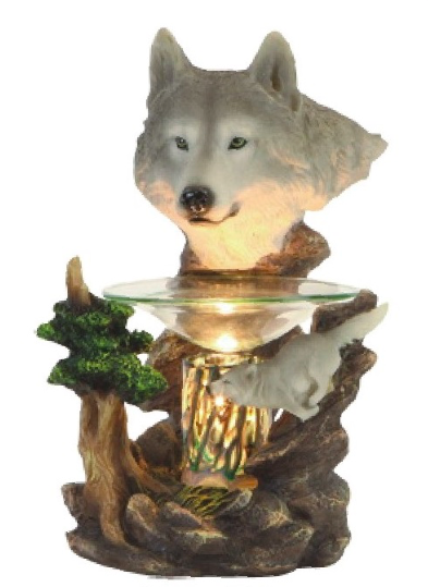 White Wolf Head Aroma Lamp