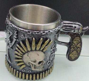 Mohawk Skeleton Mug