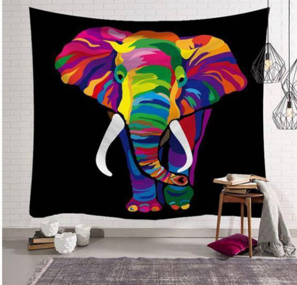 Tapestry Colorful Elephant